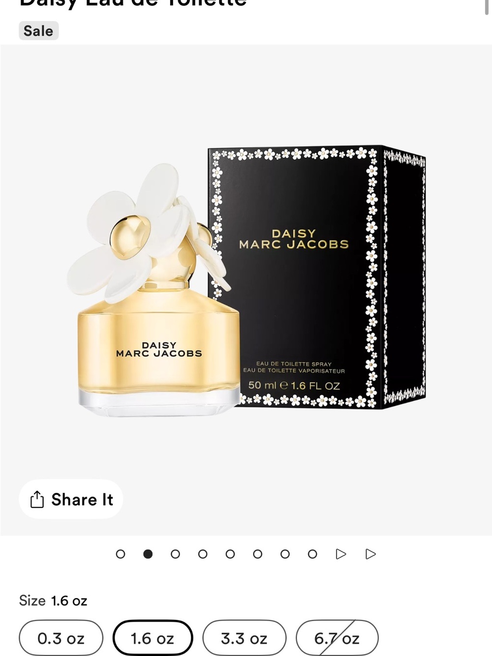 Marc Jacobs Daisy Eau de Toilette Spray in Gold and White 1.6 Oz Brand new